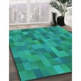 thumbnail image 3 of Ahgly Company Tapis d'Intérieur Lavable en Machine Carré Transitionnel Moyen Vert Printemps, 6 Pieds Carré, 3 of 7