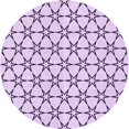 thumbnail image 1 of Ahgly Company Tapis d'Intérieur Ronds Lavables à la Machine, Style Transitionnel, Fleur Violette Violette, Tapis de Zone, 6 Pieds Rond, 1 of 7