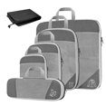 thumbnail image 2 of 1Set Compression Packing Cubes, Lightweight Packing Organizers for Accessing Items Easily Grey 6Pcs, 2 of 8