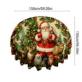 thumbnail image 4 of Yhmxh Christmas Round Tablecloth Christmas Elk Tablecloth 60 Inch Buffalo Plaid Xmas Tree Table Cover Snowflake Waterproof Wipeable Table Cloth for Kitchen Home Farmhouse Decoration Holiday Decor, 4 of 7