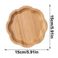 thumbnail image 3 of Dvruxg Bamboo Multi-Purpose Serving Tray, Wooden Fruit & Snack Platter, Splinter-Free Kitchen Storage Organizer for Parties & Everyday Use, 3 of 5