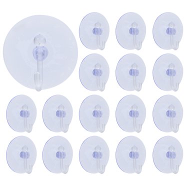 Milisten 40 Pcs Crochets à Ventouse Crochets à Ventouse Transparents Ventouses avec Crochets pour Mur Fenêtre Porte