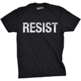 thumbnail image 1 of Mens Resist T Shirt Political Anti Authority Protest Tee Rebel Rally March Tee (Black) - XL, 1 of 2