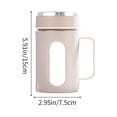 thumbnail image 3 of Todaioua Glass Water Cup with Handle, Double-Wall Insulated, Clear Window Design, Pink Plastic Cup, 3 of 6
