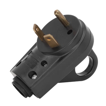 Prise de Remplacement pour VR, Bonne Conductivité Électrique Sécuritaire Prise US 125V 30A Prise VR 3 Broches Ignifuge Boîtier ABS Robuste pour Remorques