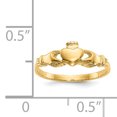 thumbnail image 3 of 14k Yellow Gold Claddagh Baby Ring Celtic, 3 of 9