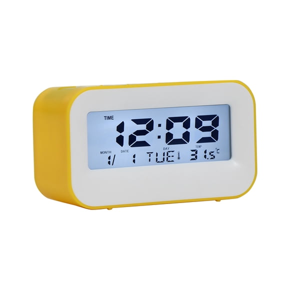 Économies Spéciales d'Été Outils de Bureau! Kyusrd Réveil à Affichage Simple Réveil Étudiant Réveil Horloge Électronique Rétroéclairage Blanc Calendrier Perpétuel Réveil