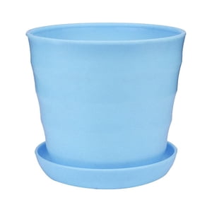 Kgfrsd Pots de fleurs Pots végétaux colorés Mini Pot de fleurs en plastique Pot de plantes sucantes Pot de fleur Accueil Bureau Décor Plantes extérieures Bleu