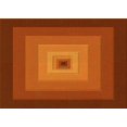 thumbnail image 1 of Ahgly Company Tapis d'Intérieur Rectangulaire Transitionnel Orange Rouge Orange Lavable à la Machine, 2 Pieds x 5 Pieds, 1 of 7