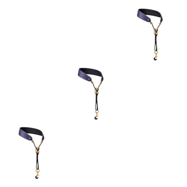 Youkk Sangle de Cou Douce et Rembourrée pour Saxophone Soprano Basse Clarinette Bleu 45cm 3ensemble