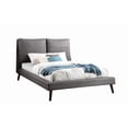 thumbnail image 2 of Topline Home Furnishings Upholstered Platform Bed with USB Ports, Grey, 2 of 4