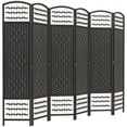 thumbnail image 1 of HOMCOM 5.6ft Folding Room Divider, Freestanding Privacy Screen, Black, 1 of 10