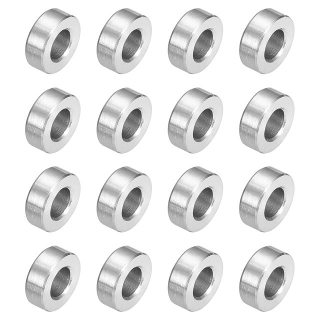 16 Pcs Entretoises en Acier Inoxydable 304 1/2 Pouces OD x 1/4 Pouces ID x 5/32 Pouces Longueur(12x6x4mm) Vis Support de Bague Finition Simple Non Filetée Entretoises Rondes en Métal pour Vis M6 Boulons et Tiges