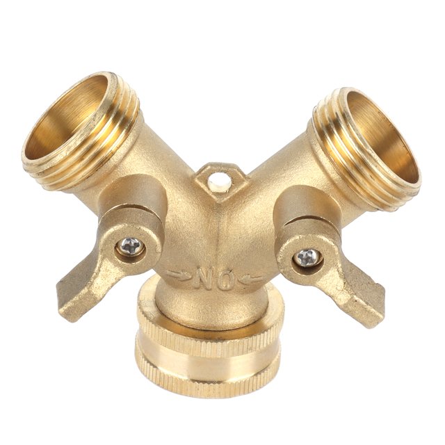 Hose Splitter, G3/4 Y Shape Hose Adapter Leakproof With Ball Valve For Greenhouse For Garden