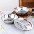 thumbnail image 3 of Suncoda Algaecide, Multifunctional Stainless Steel Basin - New Three Piece Set of Colander Filter, Salad Rotator, Fruit and Vegetable Rice Washing Filter, Basket Bowl, 3 of 3