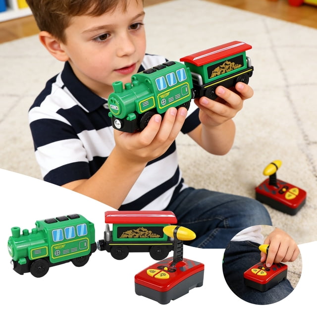 Train Télécommandé à Grande Vitesse avec Locomotive Réaliste et Voitures pour Passionnés et Enfants, Construction Durable pour Jeu Intérieur Extérieur