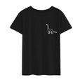 thumbnail image 3 of WEIYLL Womens T Shirts Small Dinosaur Print Black Tops Sizes L, 3 of 3