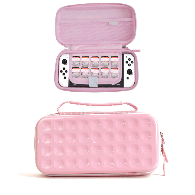 Hard Protective Case for Nintendo Switch OLED Model - Portable Travel Storage Bag with Durable Pouch Compatible with NS Switch Console
