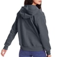 thumbnail image 4 of Hanes Womens ComfortSoft EcoSmart Full-Zip Hoodie Sweatshirt, XL, Slate Heather, 4 of 7