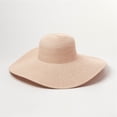 thumbnail image 3 of WZXFASHION Summer Solid Color Fashion Rhinestone14cm Oversized Sun Hat Ladies Beach Hat Travel Foldable Hat Clothing Shoes & Accessories Red One Size, 3 of 3