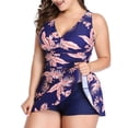 thumbnail image 1 of TIMIFIS Women's Ruffle Bikini Swimsuit High Waisted Bottom Plus Size Swimwear Tankini, 1 of 5