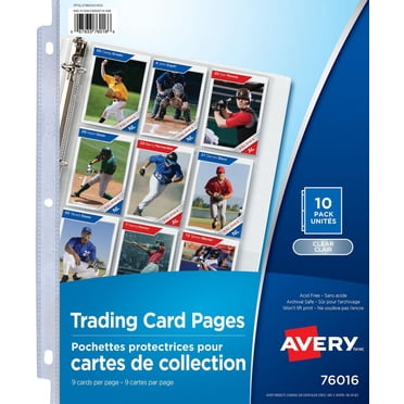 Avery Trading Card Pages, Acid Free, Pack of 10 - 76016