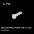 thumbnail image 3 of Unique Bargains Nylon Machine Screws, M2x8mm Slotted Pan Head Fasteners Bolts, White 50Pack, 3 of 4