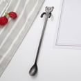 thumbnail image 1 of Boovnll Spoons, Hangable Stainless Steel Spoon 304 Stainless Steel Ice Spoon Stirring Spoon Cute Little Handle Coffee Spoon, Kitchen Gadgets, Plastic Spoons, Spoon, 1 of 2