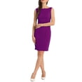 thumbnail image 2 of INSPIRE CHIC Robe Fourreau pour Femme Sans Manches à Encolure Bateau Robe de Bureau Violet Foncé L, 2 of 6
