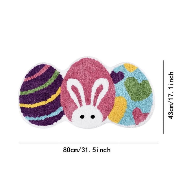 Cheapark Easter Cute Series Non-slip Carpet for Bathroom Living Room Festive Decorative Floor Mat