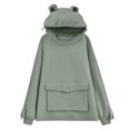 thumbnail image 1 of Femmes Nouveauté Frog Sweat à Capuche à Manches Longues avec Poche, 1 of 9