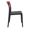 thumbnail image 4 of Pemberly Row Indoor/Outdoor Patio Dining Chair in Black Transparent Red, 4 of 9