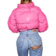 thumbnail image 3 of FOCUSNORM Femmes Juniors Mode Manches Longues Col Montant Vestes Matelassées Métalliques, 3 of 7