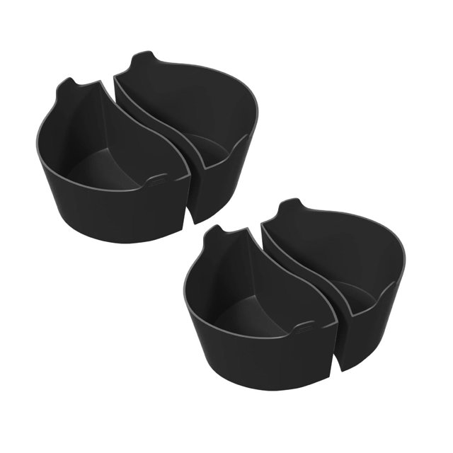 Oleegame 2PC Produce Storage Silicone Slow Cooker Divider Liners Compatible With & Beach 6 Slow Cooker /Reusable Slow Cooker Accessories Cooking Liner For Most 68 Oval Shape Slow Cooker Black