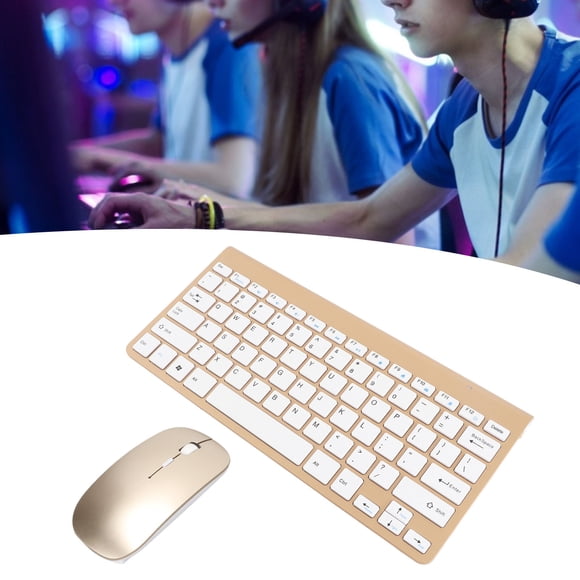 Keyboard and Mouse Set, 78-Key 2.4G Wireless Slim Design, Ergonomic Typing for PC Laptop Tablet 10M Range