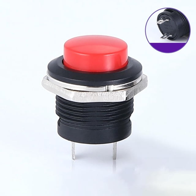 12V 16mm Starter Switch Boat Horn Momentary Push Button Metal For Car Boat Track