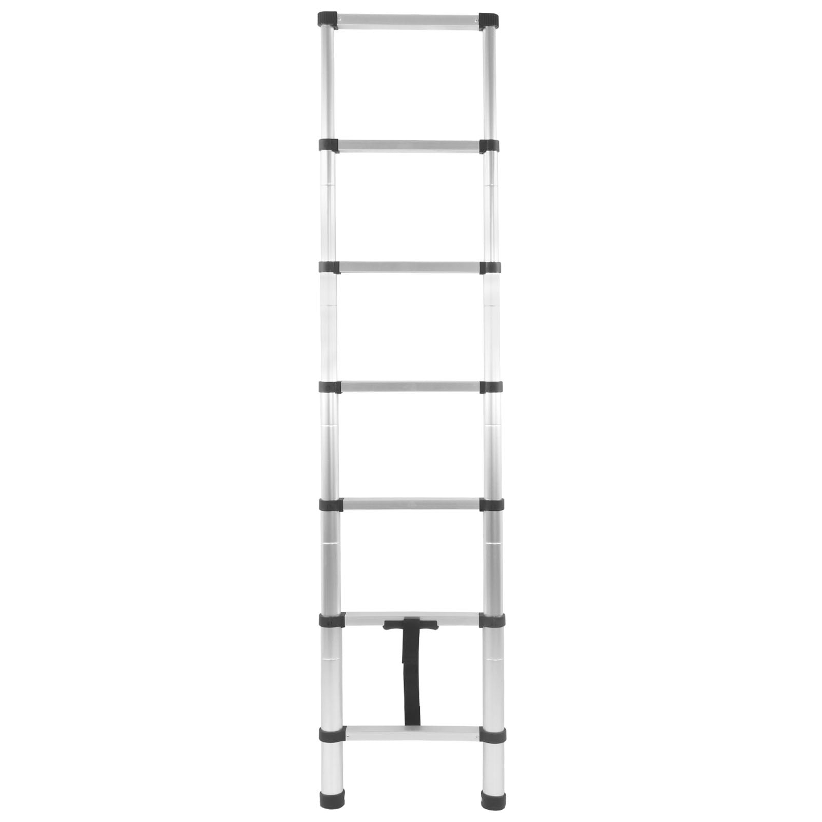 Stair, Extension Ladder Telescoping Easy Operation Aluminum Alloy Multifunctional Portable 2m  for Decoration