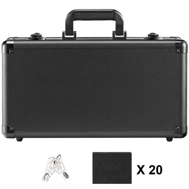 KFFKFF Graded Card Storage Box, Key-Locked, 4 Compartments, Foam Inserts, Stores 96 PSA, 68 BGS, 76 SGC, 348 Top Loader, 999+ Ungraded Cards