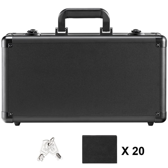 KFFKFF Card Organizer Box, Key-Locked, 4 Compartments, Foam Inserts, Stores 96 PSA, 68 BGS, 76 SGC, 348 Top Loader, 999+ Ungraded Cards