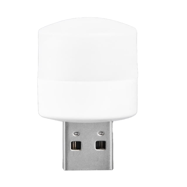 maskred USB Plug Lamp 6500K 3000K Lighting Device Table Computer Charging LED Book Lamps ABS Wear-resistance Reading Light Warm Light 1Set