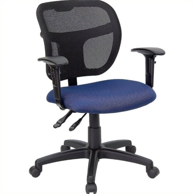 Scranton Fauteuil de Bureau & Co en Mesh à Dossier Central Bleu Marine