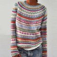 thumbnail image 2 of Chandails pour Femmes Hiver Automne Chandails Mignons Décontractés Amples à Manches Longues Pulls pour Femmes Hauts en Tricot, 2 of 9
