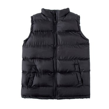 Leutsin Men's Autumn And Winter Casual Solid Color Sleeveless Thick Down Cotton Vest