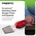 thumbnail image 2 of Presto Smashula Burger Press and Spatula, Stainless Steel 4 In 1 Grill Tool, 2 of 11