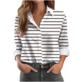 thumbnail image 2 of Wensltd Chemises Boutonnées pour Femmes Chic à Imprimé Floral Blouse à Manches Longues, 2 of 6