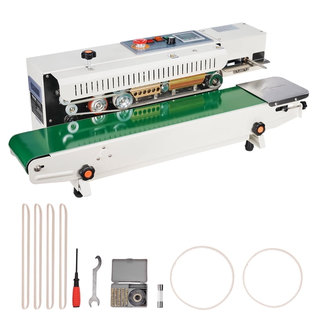 VEVOR Machine de Scellage Continu pour Bandes de Sacs, Scelleuse Horizontale pour Bandes avec Gonflage