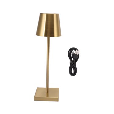 Lampe de Table Sans Fil, Lampe de Table LED Portable Simple Rechargeable pour l'Extérieur pour Restaurant Or,Argent,Noir,Blanc