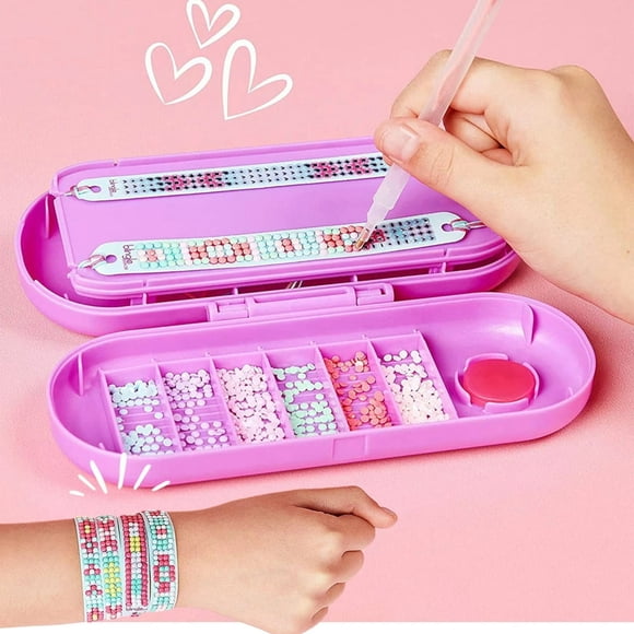HLONK Trousse de Bracelets d'Art Trousse de Fabrication de Bracelets pour Filles Trousses d'Art pour Enfants Art Art pour Enfants Trousse de Fabrication de Bracelets Bricolage pour Filles Jouets pour Enfants
