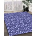 thumbnail image 3 of Ahgly Tapis d'Intérieur Lavable en Machine Carré Transitionnel Bleu Ciel, 8 Pieds Carré, 3 of 7