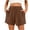 Coffee, variant on cfhntfmh Sweat Shorts for Women Casual Summer Athletic Short Elastic Waist Comfy Lounge Shorts with Pockets